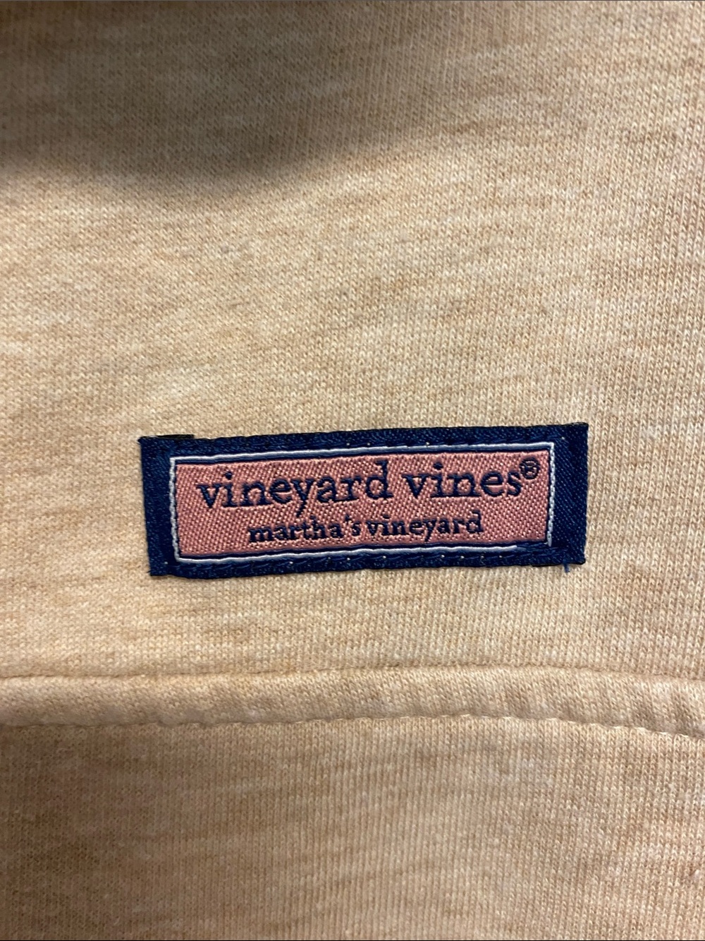 Vineyard Vines Martha’s Vineyard Sandstone Beige Half-Zip Pullover Size Medium - Picture 3 of 9
